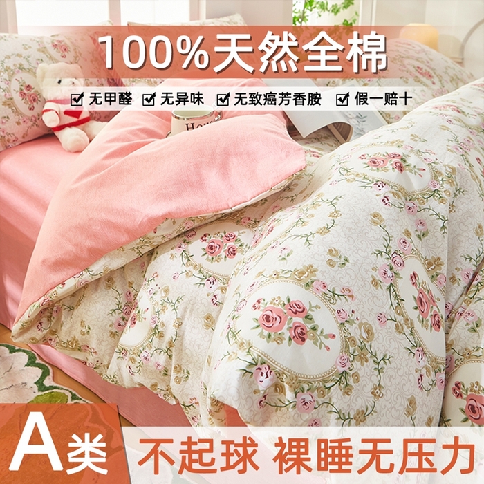 黛妮雅 2026新款全棉印花床单款四件套（送买家秀）艾维斯