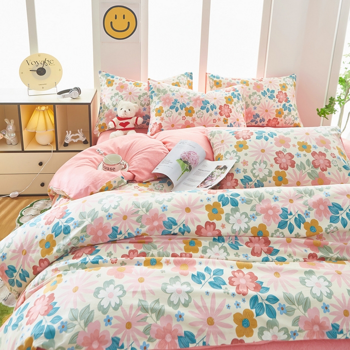 91家纺网 家纺一手货源 找家纺 黛妮雅 2026新款全棉印花床单款四件套（送买家秀）米兰春天