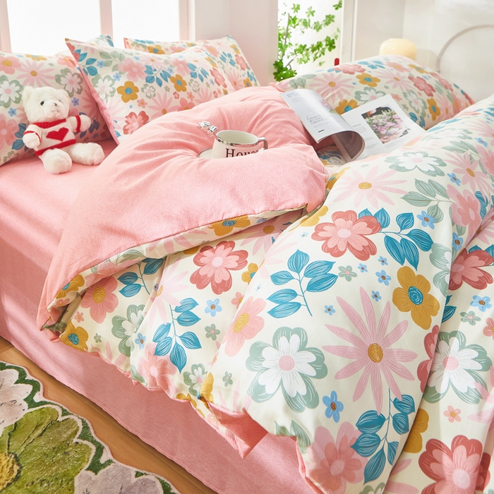 91家纺网 家纺一手货源 找家纺 黛妮雅 2026新款全棉印花床单款四件套（送买家秀）米兰春天