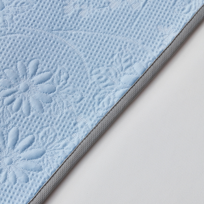 91家纺网 家纺一手货源 找家纺 库里梦家纺 2026新款轻奢高克重复合PE高分子凉席床笠三件套-素瑾 素瑾-蓝色床笠款