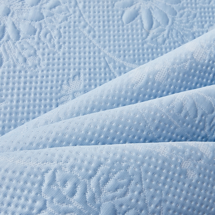 91家纺网 家纺一手货源 找家纺 库里梦家纺 2026新款轻奢高克重复合PE高分子凉席床笠三件套-素瑾 素瑾-蓝色床笠款