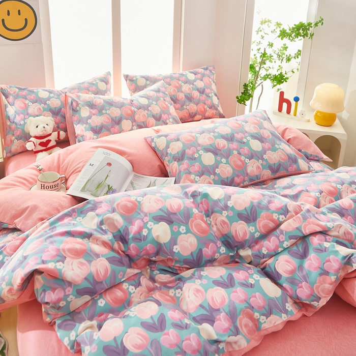 91家纺网 家纺一手货源 找家纺 黛妮雅 2026新款全棉印花床单款四件套（送买家秀）花香丽影