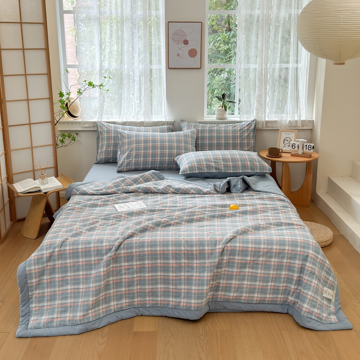 91家纺网 家纺一手货源 找家纺 （总）雯雨家纺 2026新款A类全棉色织里外全棉夏被