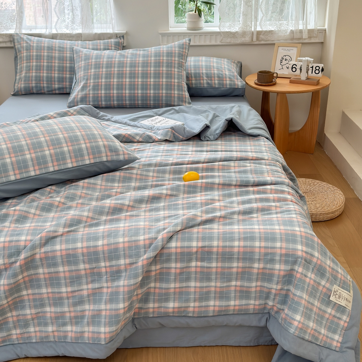 91家纺网 家纺一手货源 找家纺 （总）雯雨家纺 2026新款A类全棉色织里外全棉夏被