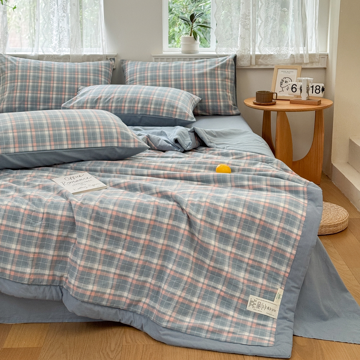 91家纺网 家纺一手货源 找家纺 （总）雯雨家纺 2026新款A类全棉色织里外全棉夏被