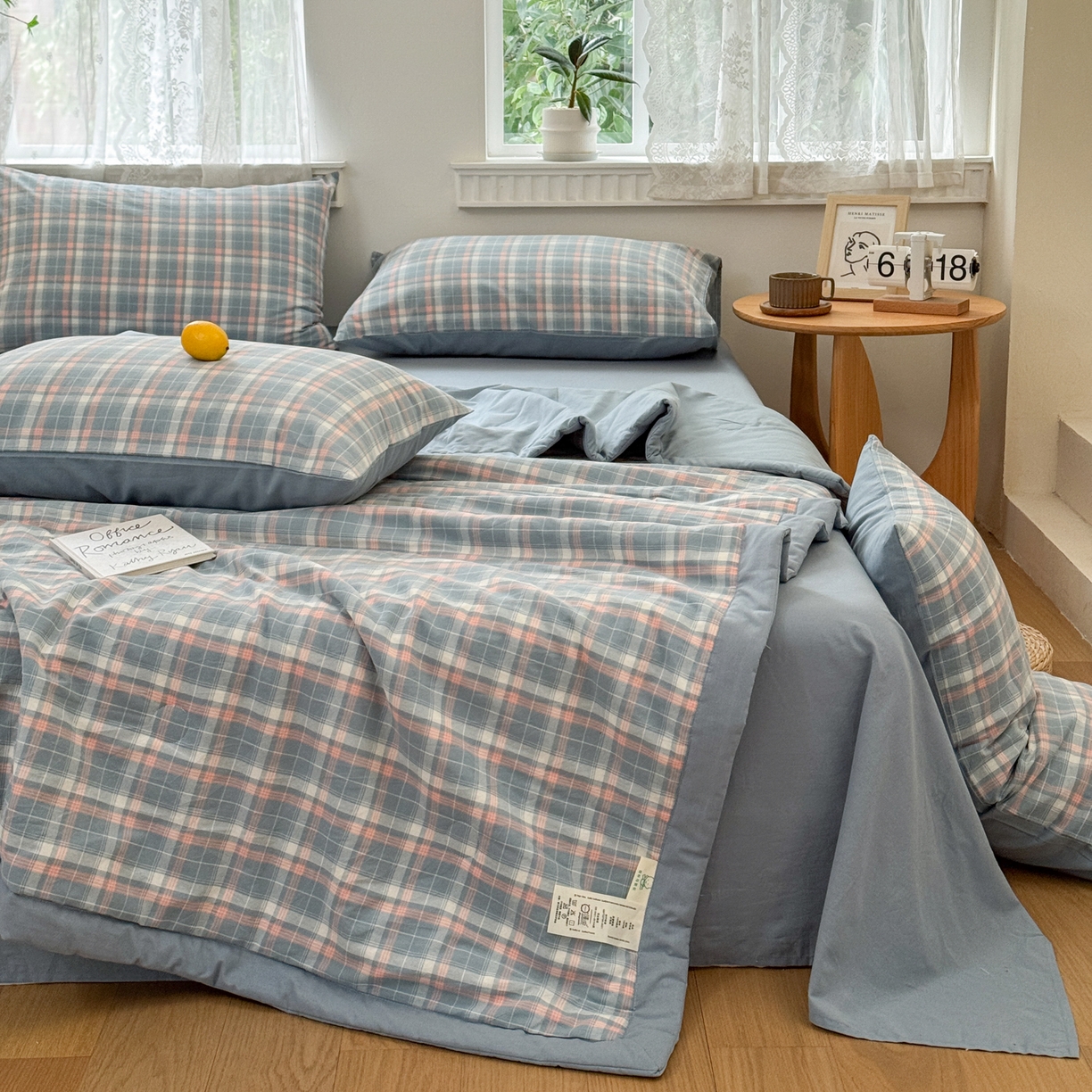 91家纺网 家纺一手货源 找家纺 （总）雯雨家纺 2026新款A类全棉色织里外全棉夏被