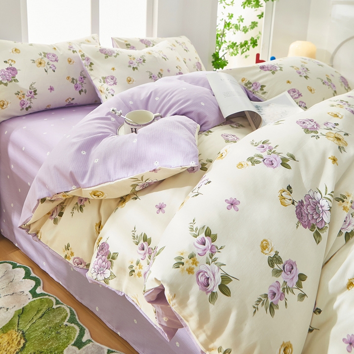 91家纺网 家纺一手货源 找家纺 黛妮雅 2026新款全棉印花床单款四件套（送买家秀）爱的花海