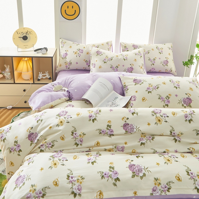 91家纺网 家纺一手货源 找家纺 黛妮雅 2026新款全棉印花床单款四件套（送买家秀）爱的花海