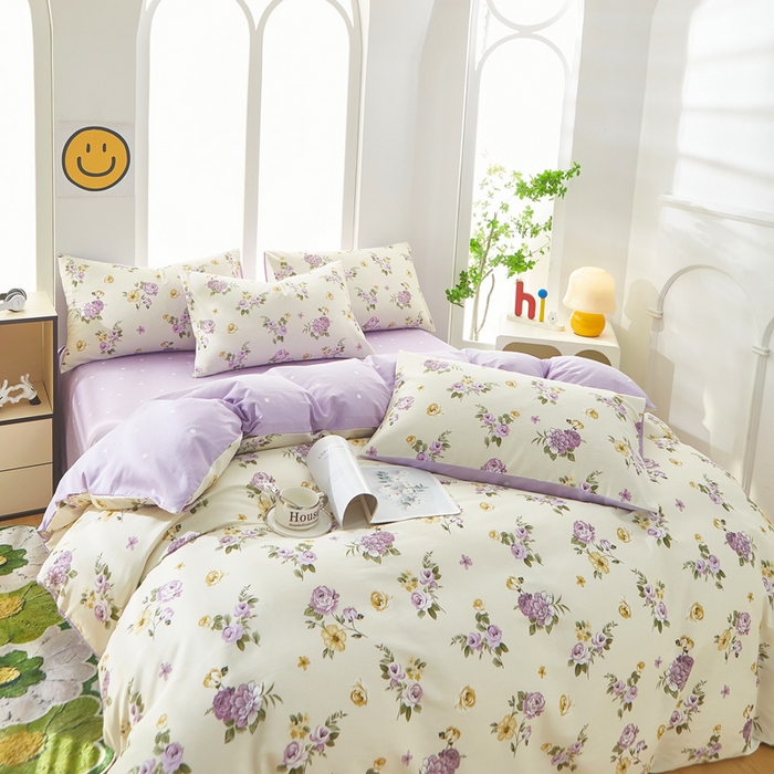 91家纺网 家纺一手货源 找家纺 黛妮雅 2026新款全棉印花床单款四件套（送买家秀）爱的花海