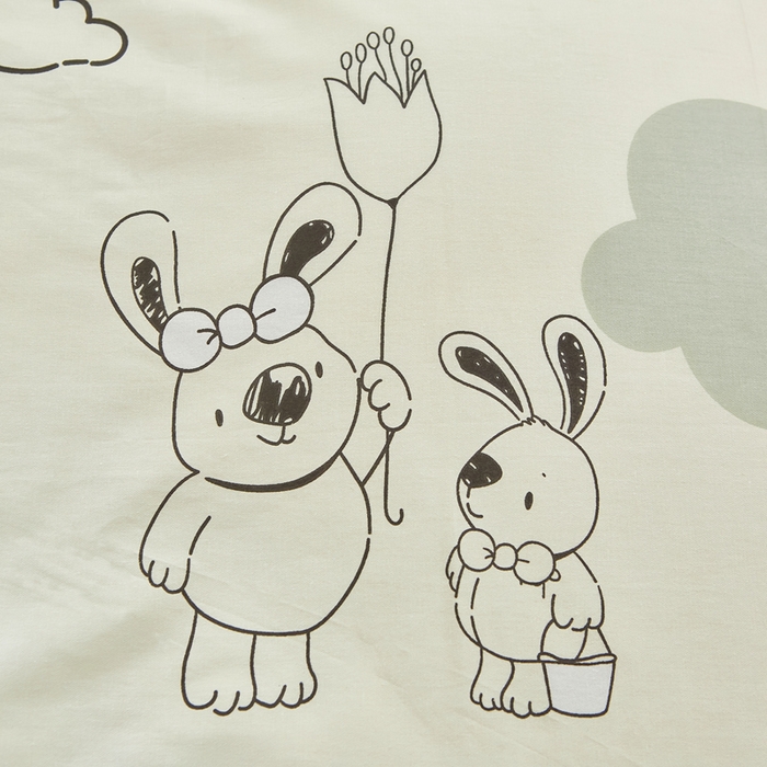 91家纺网 家纺一手货源 找家纺 黛妮雅 2026新款全棉印花床单款四件套（送买家秀）铃兰兔