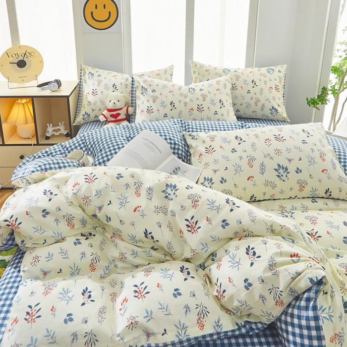 91家纺网 家纺一手货源 找家纺 黛妮雅 2026新款全棉印花床单款四件套（送买家秀）花田物语