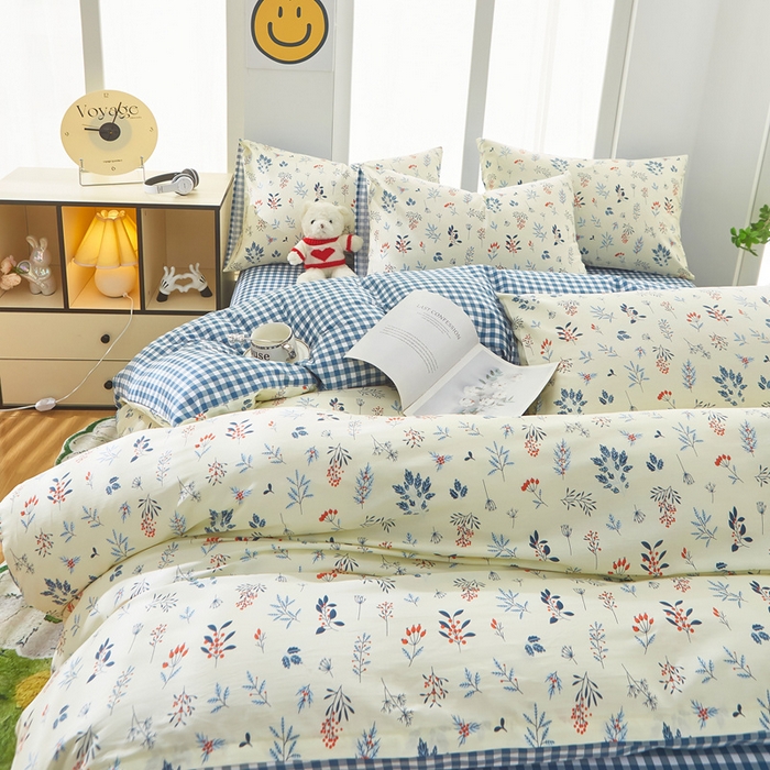 91家纺网 家纺一手货源 找家纺 黛妮雅 2026新款全棉印花床单款四件套（送买家秀）花田物语