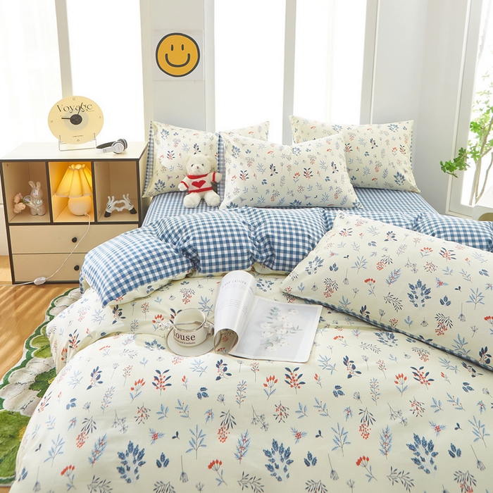 91家纺网 家纺一手货源 找家纺 黛妮雅 2026新款全棉印花床单款四件套（送买家秀）花田物语