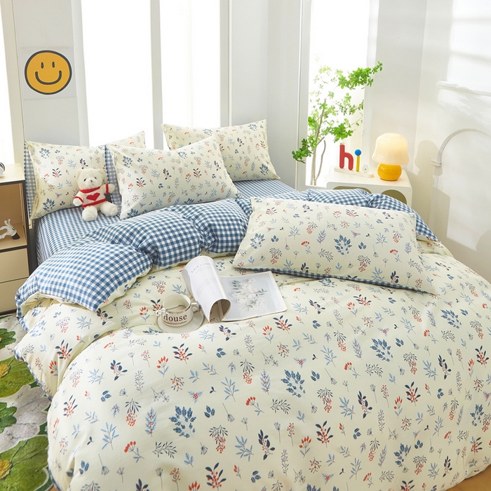 91家纺网 家纺一手货源 找家纺 黛妮雅 2026新款全棉印花床单款四件套（送买家秀）花田物语