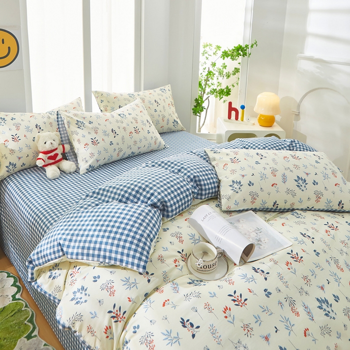 91家纺网 家纺一手货源 找家纺 黛妮雅 2026新款全棉印花床单款四件套（送买家秀）花田物语