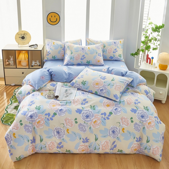 91家纺网 家纺一手货源 找家纺 黛妮雅 2026新款全棉印花床单款四件套（送买家秀）北国之春