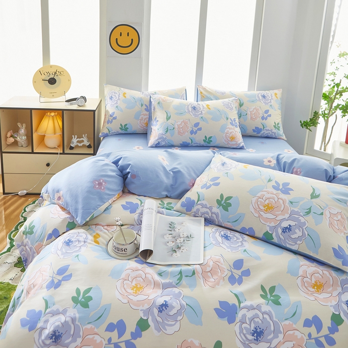 91家纺网 家纺一手货源 找家纺 黛妮雅 2026新款全棉印花床单款四件套（送买家秀）北国之春