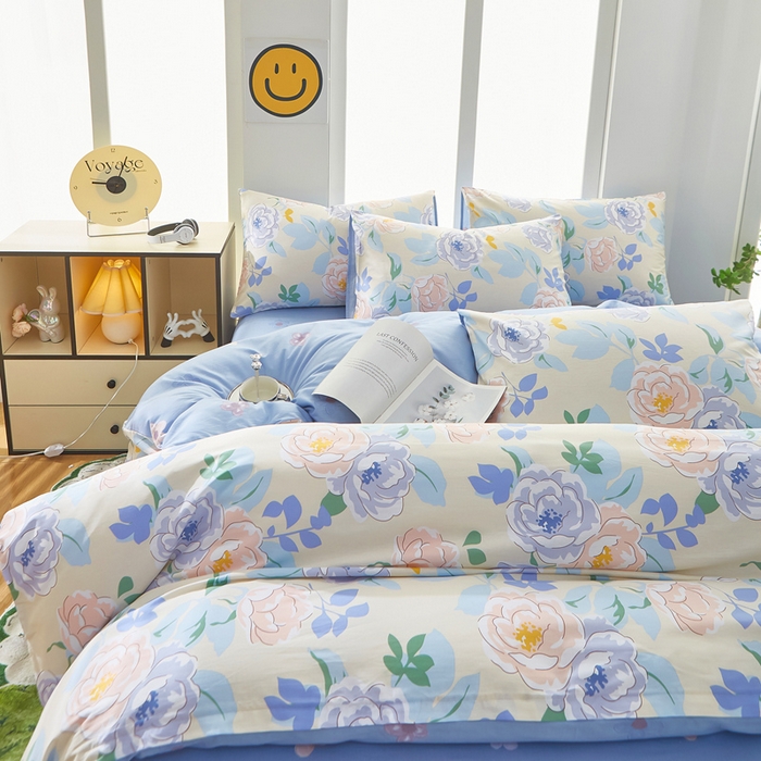 91家纺网 家纺一手货源 找家纺 黛妮雅 2026新款全棉印花床单款四件套（送买家秀）北国之春