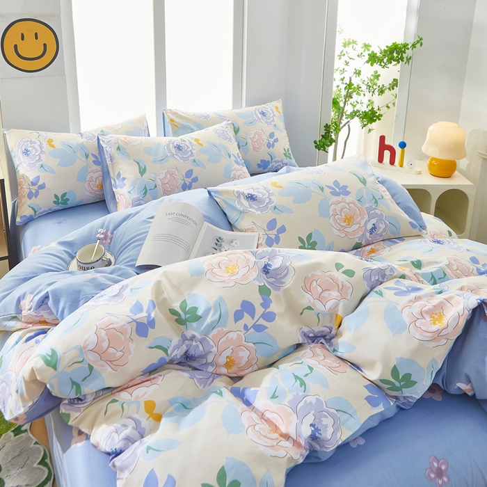 91家纺网 家纺一手货源 找家纺 黛妮雅 2026新款全棉印花床单款四件套（送买家秀）北国之春