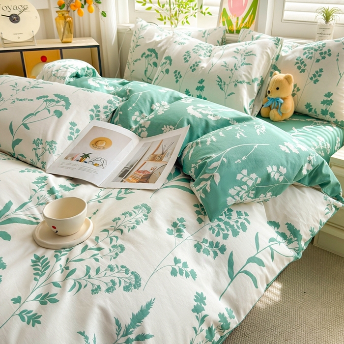 91家纺网 家纺一手货源 找家纺 黛妮雅 2026新款全棉印花床单款四件套（送买家秀）青枝绿叶