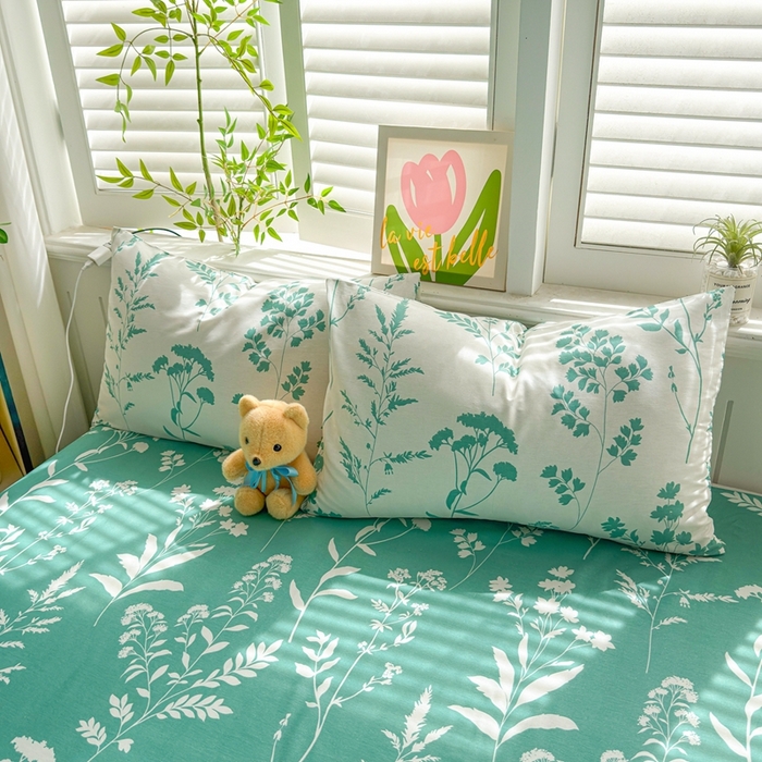 91家纺网 家纺一手货源 找家纺 黛妮雅 2026新款全棉印花床单款四件套（送买家秀）青枝绿叶