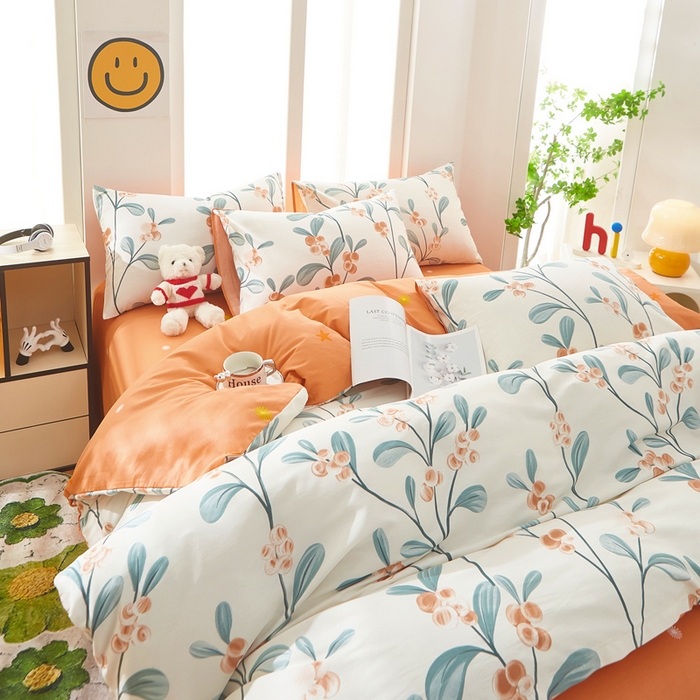 91家纺网 家纺一手货源 找家纺 黛妮雅 2026新款全棉印花床单款四件套（送买家秀）风信子