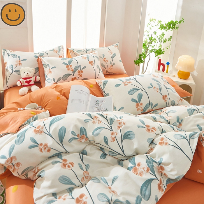 91家纺网 家纺一手货源 找家纺 黛妮雅 2026新款全棉印花床单款四件套（送买家秀）风信子