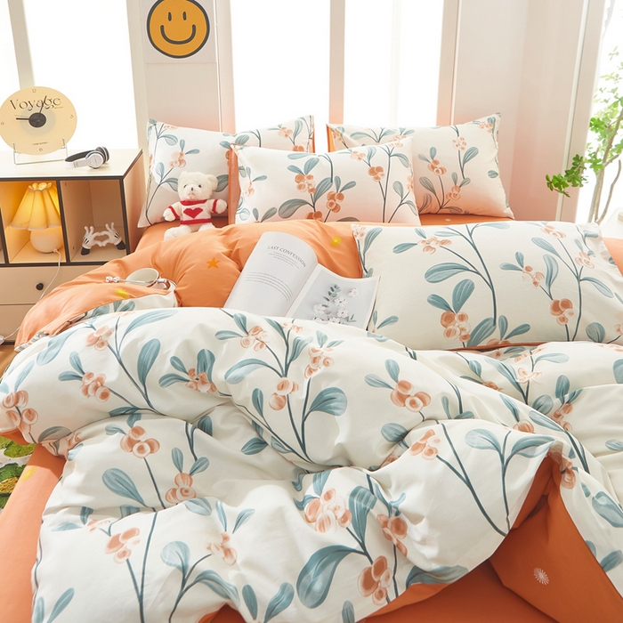 91家纺网 家纺一手货源 找家纺 黛妮雅 2026新款全棉印花床单款四件套（送买家秀）风信子