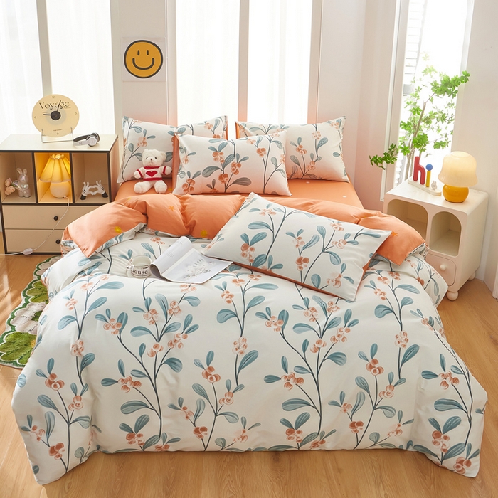 91家纺网 家纺一手货源 找家纺 黛妮雅 2026新款全棉印花床单款四件套（送买家秀）风信子