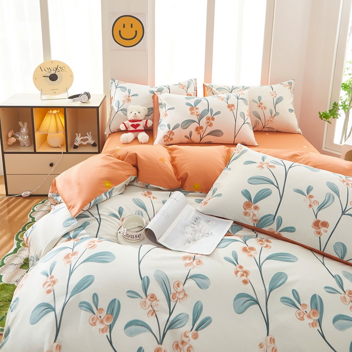 91家纺网 家纺一手货源 找家纺 黛妮雅 2026新款全棉印花床单款四件套（送买家秀）风信子