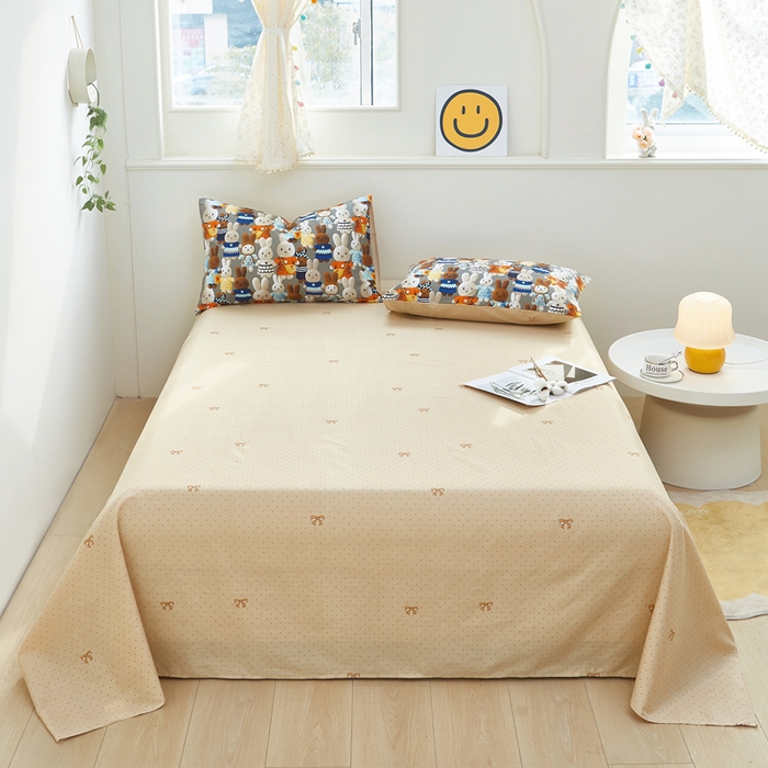 91家纺网 家纺一手货源 找家纺 黛妮雅 2026新款全棉印花床单款四件套（送买家秀）幸运兔