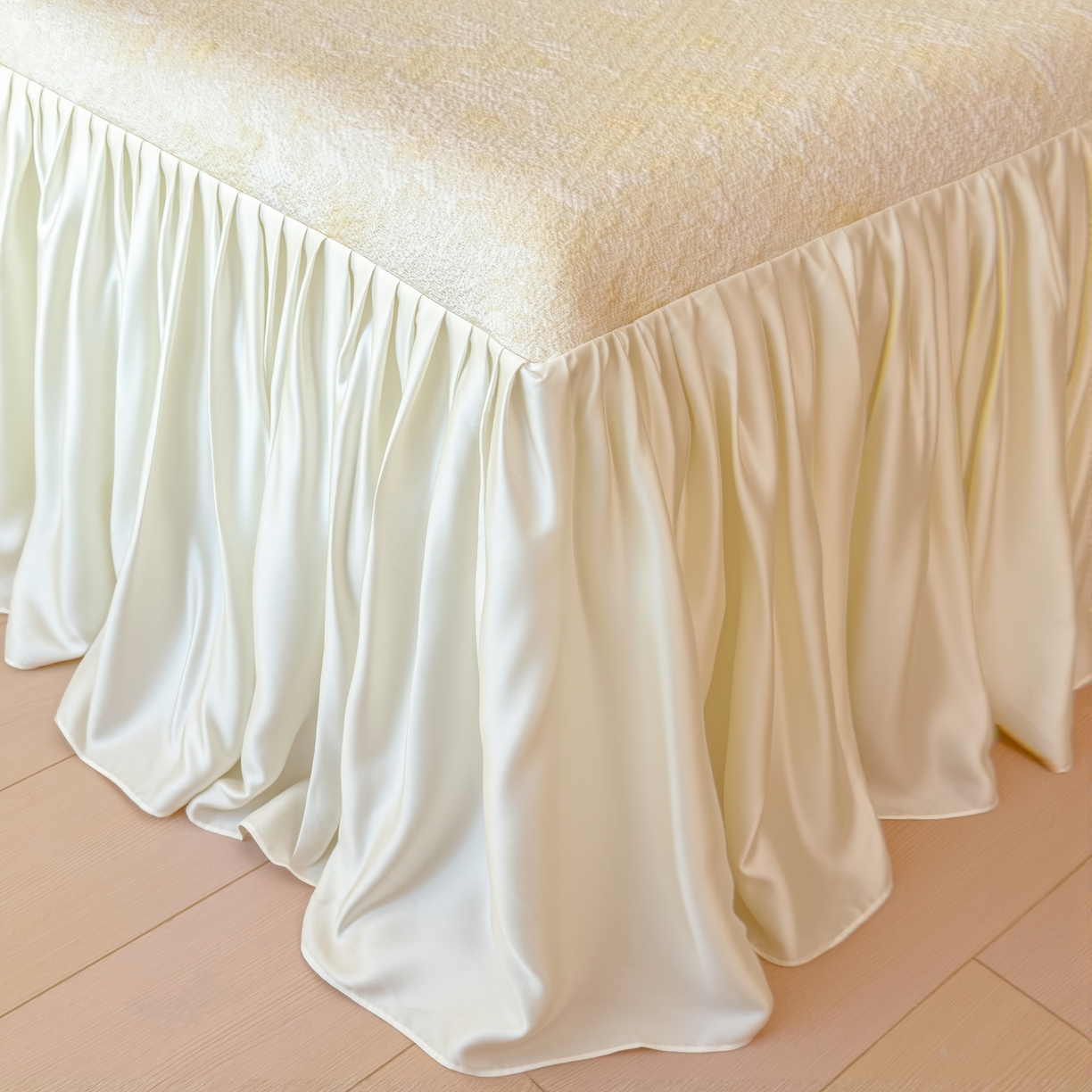 91家纺网 家纺一手货源 找家纺 （总）孩子王家纺 2026新款法式风冰豆豆凉席夏天冰丝席凉感值过0.21夏季可机洗家用软席床裙款A