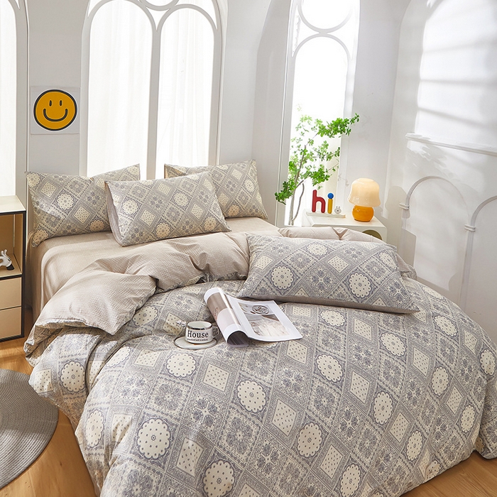 91家纺网 家纺一手货源 找家纺 黛妮雅 2026新款全棉印花床单款四件套（送买家秀）凡尔赛