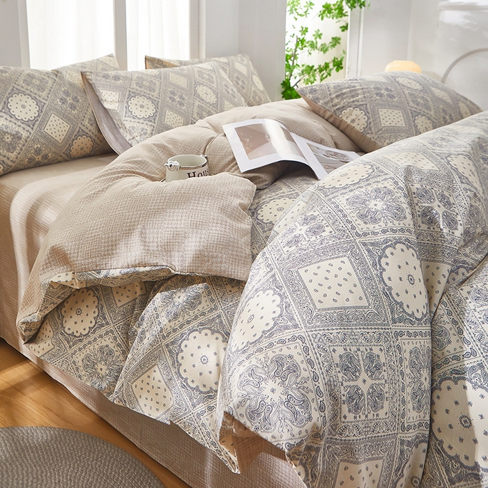 91家纺网 家纺一手货源 找家纺 黛妮雅 2026新款全棉印花床单款四件套（送买家秀）凡尔赛