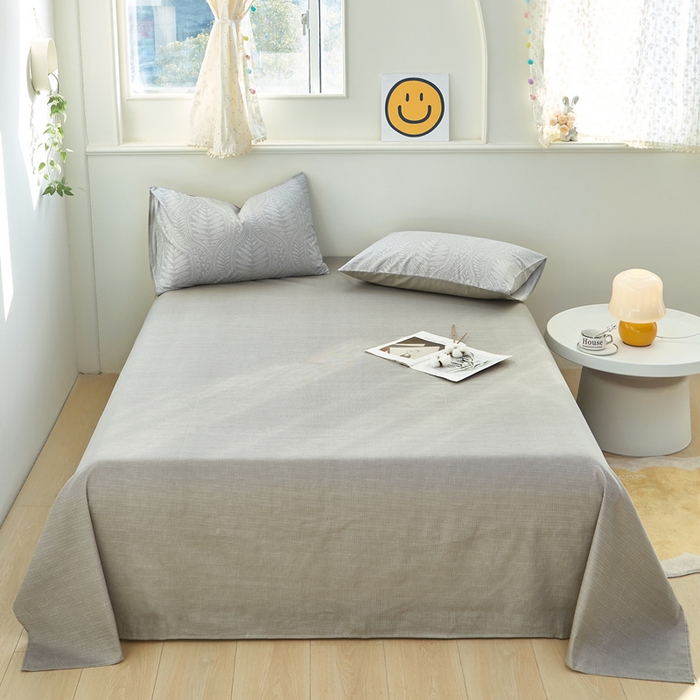 91家纺网 家纺一手货源 找家纺 黛妮雅 2026新款全棉印花床单款四件套（送买家秀）浮叶萍