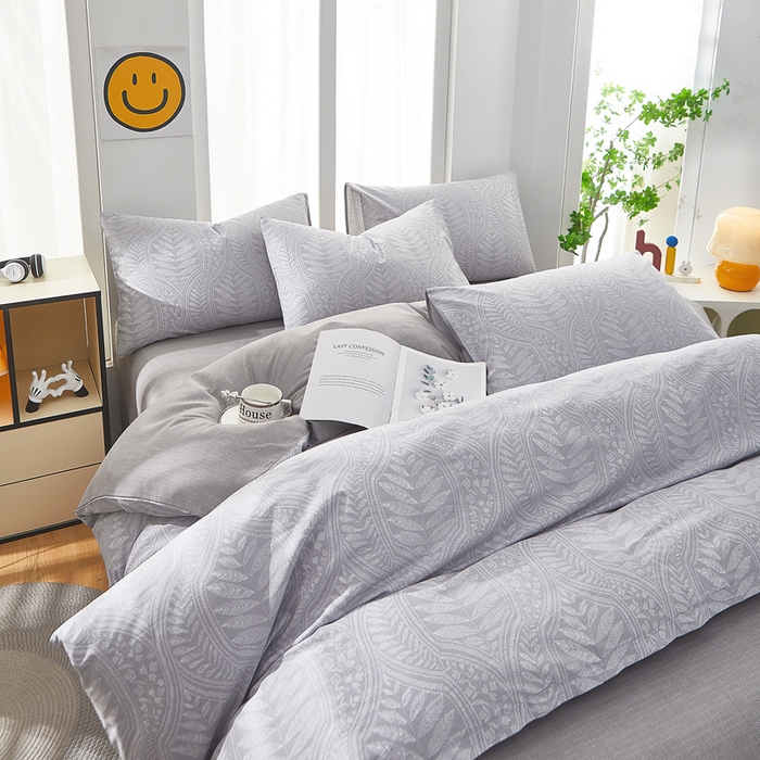 91家纺网 家纺一手货源 找家纺 黛妮雅 2026新款全棉印花床单款四件套（送买家秀）浮叶萍