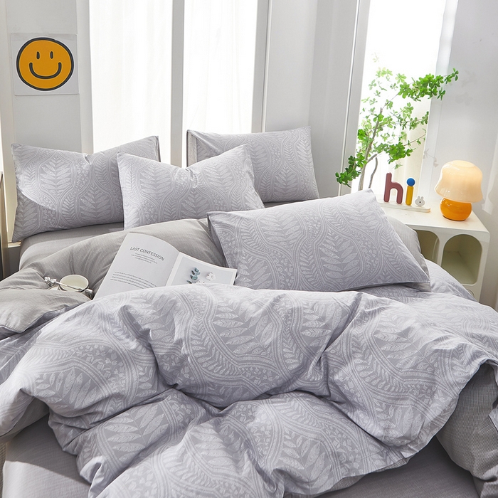 91家纺网 家纺一手货源 找家纺 黛妮雅 2026新款全棉印花床单款四件套（送买家秀）浮叶萍