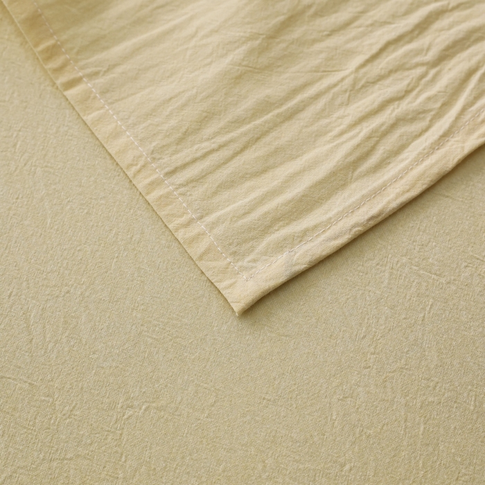 91家纺网 家纺一手货源 找家纺 棉眠 2026新款调色盘水洗棉混搭单品系列-单床单 糖果黄