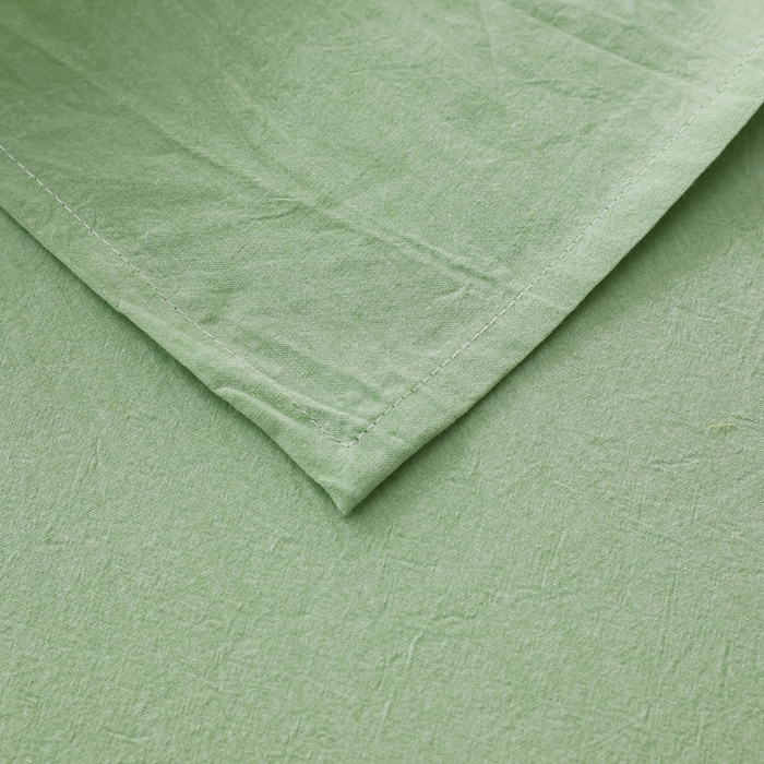 91家纺网 家纺一手货源 找家纺 棉眠 2026新款调色盘水洗棉混搭单品系列-单床单 糖果绿