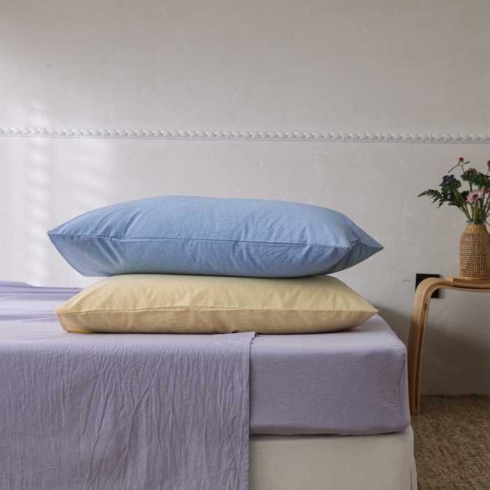 91家纺网 家纺一手货源 找家纺 棉眠 2026新款调色盘水洗棉混搭单品系列-单床单 糖果紫