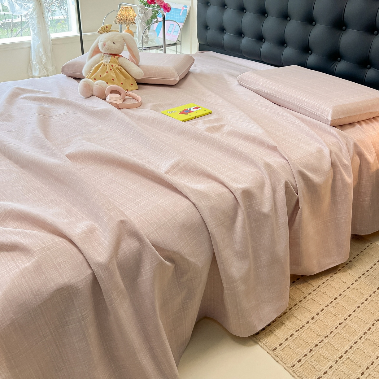 91家纺网 家纺一手货源 找家纺 （总）韩巢家纺 2026新款老粗布床单凉席席子床单单件