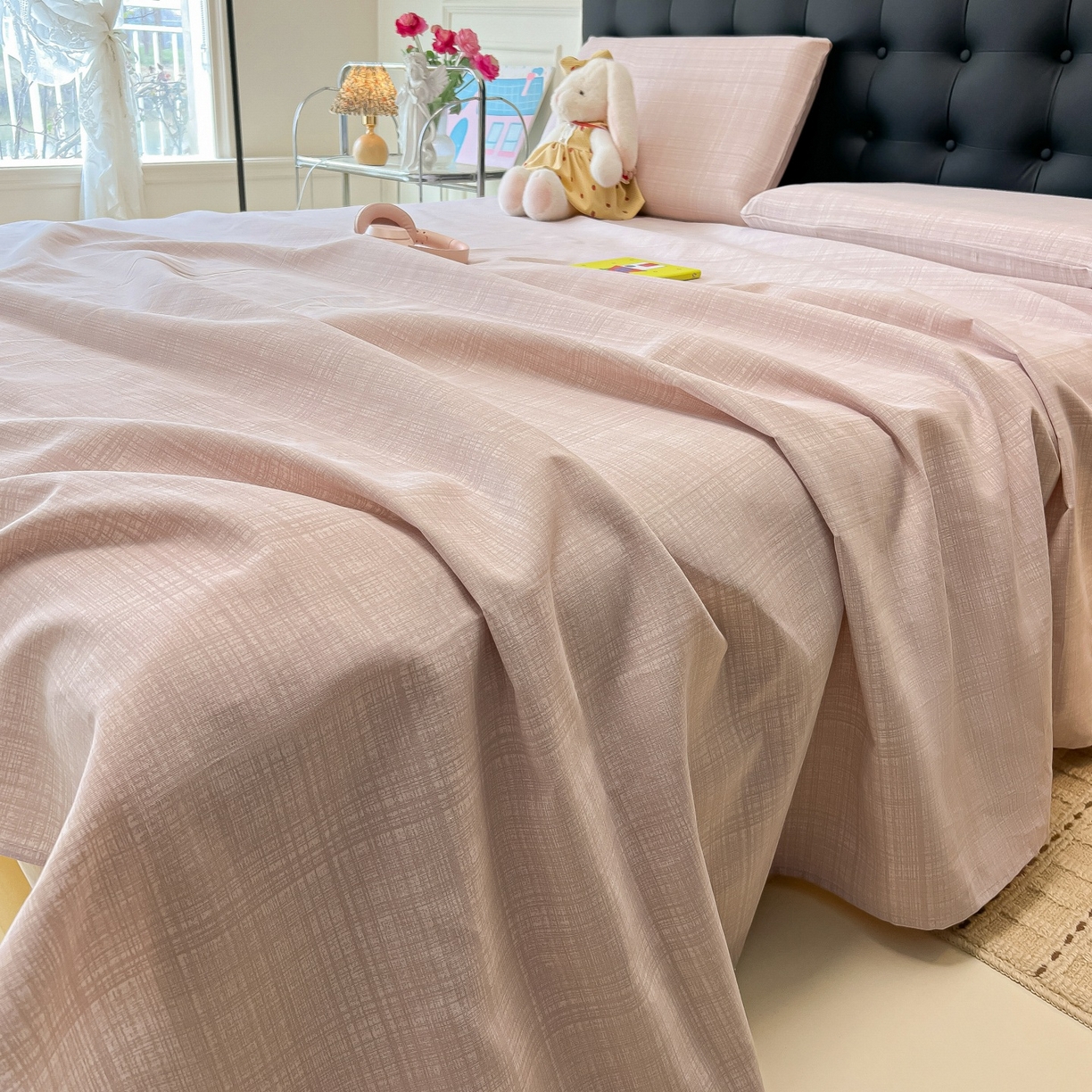 91家纺网 家纺一手货源 找家纺 （总）韩巢家纺 2026新款老粗布床单凉席席子床单单件