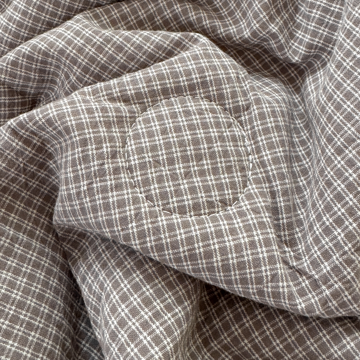 91家纺网 家纺一手货源 找家纺 雯雨家纺 2026新款A类全棉色织里外全棉夏被 安格尔浅灰