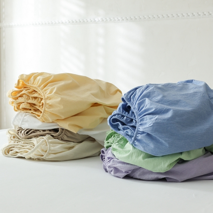 91家纺网 家纺一手货源 找家纺 （总）棉眠 2026新款调色盘水洗棉混搭单品系列-单床笠