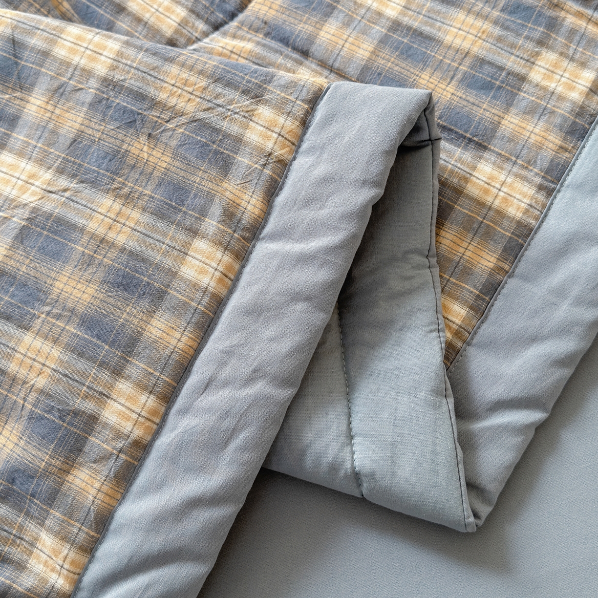 91家纺网 家纺一手货源 找家纺 雯雨家纺 2026新款A类全棉色织里外全棉夏被 巴洛咖