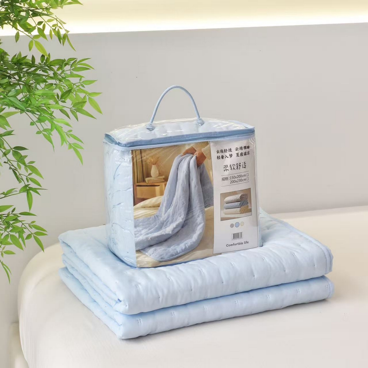 91家纺网 家纺一手货源 找家纺 （总）美丽折家纺 2026新款A类水洗棉夏被