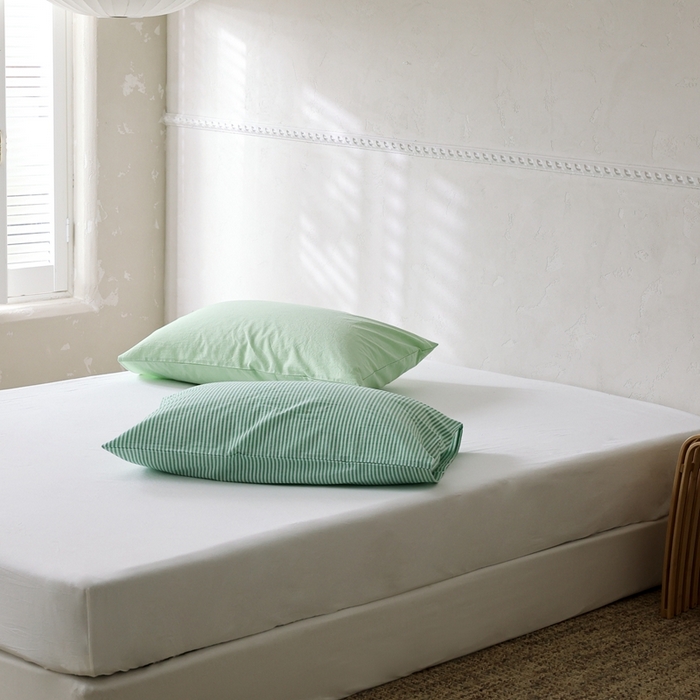 91家纺网 家纺一手货源 找家纺 棉眠 2026新款调色盘水洗棉混搭单品系列-单床笠 白