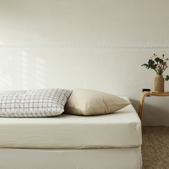 91家纺网 家纺一手货源 找家纺 棉眠 2026新款调色盘水洗棉混搭单品系列-单床笠 浅米黄