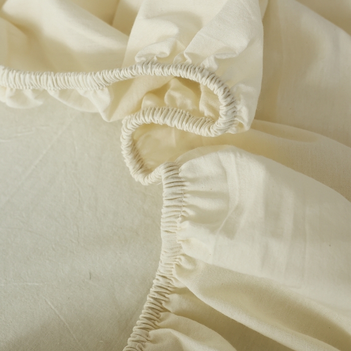 91家纺网 家纺一手货源 找家纺 棉眠 2026新款调色盘水洗棉混搭单品系列-单床笠 浅米黄