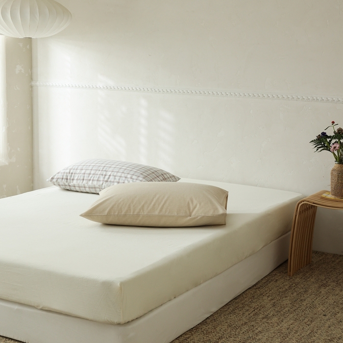 91家纺网 家纺一手货源 找家纺 棉眠 2026新款调色盘水洗棉混搭单品系列-单床笠 浅米黄